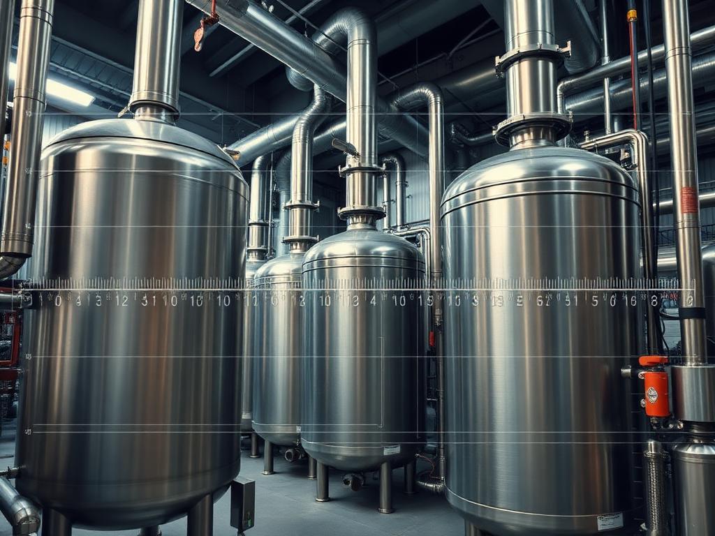 Industrial pressure vessels and piping with technical inspection overlay