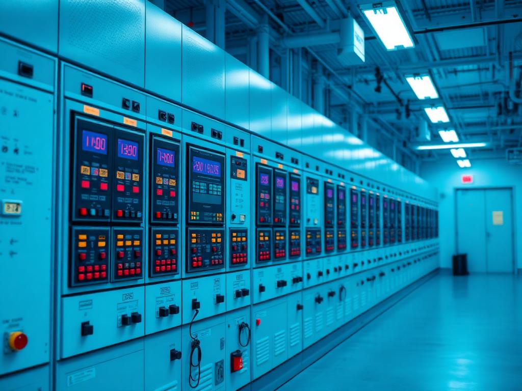 Industrial automation control panels with precise indicator arrays